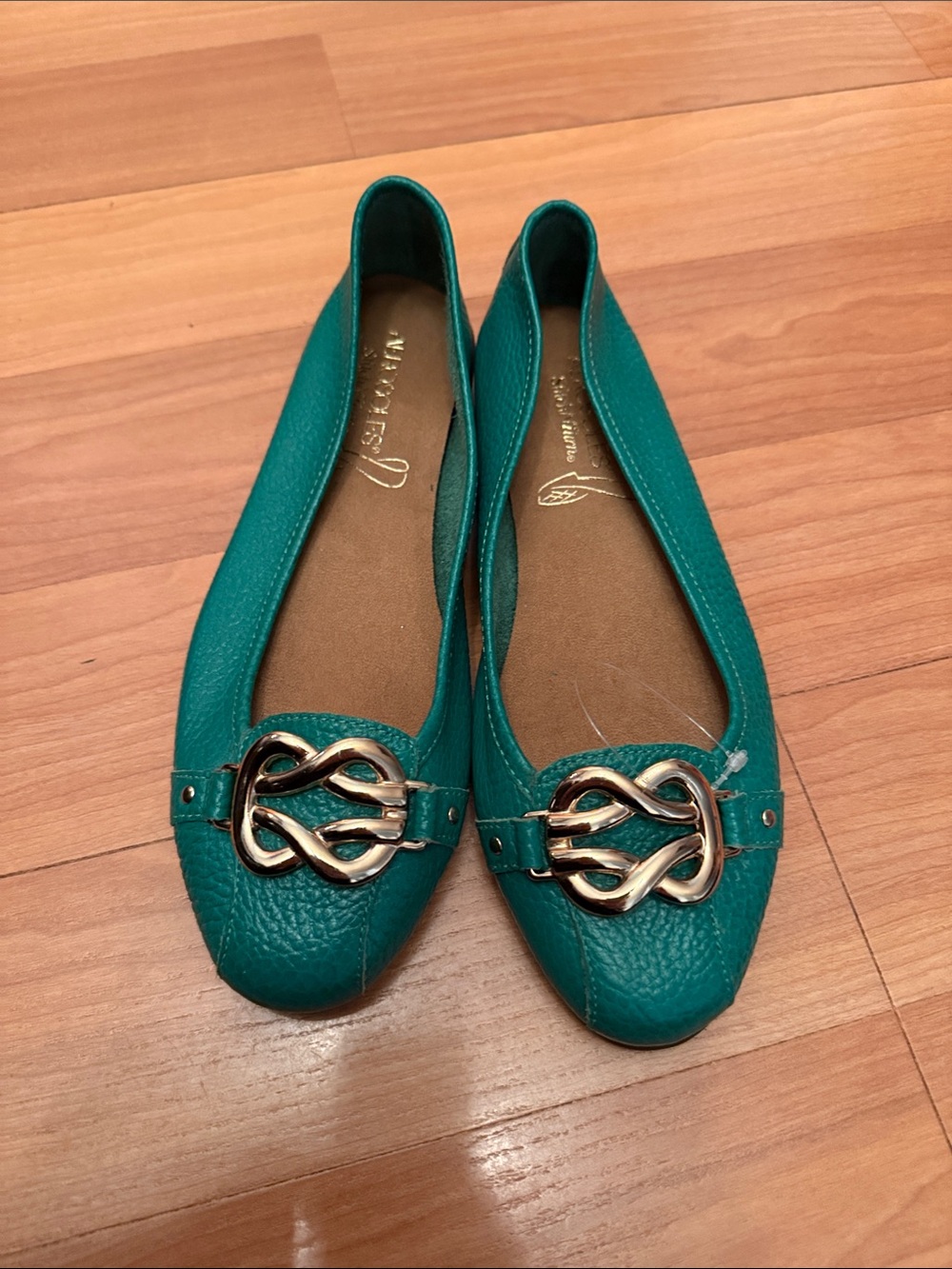 Aerosoles Women’s Teal Ballet Flats with Gold Accent
